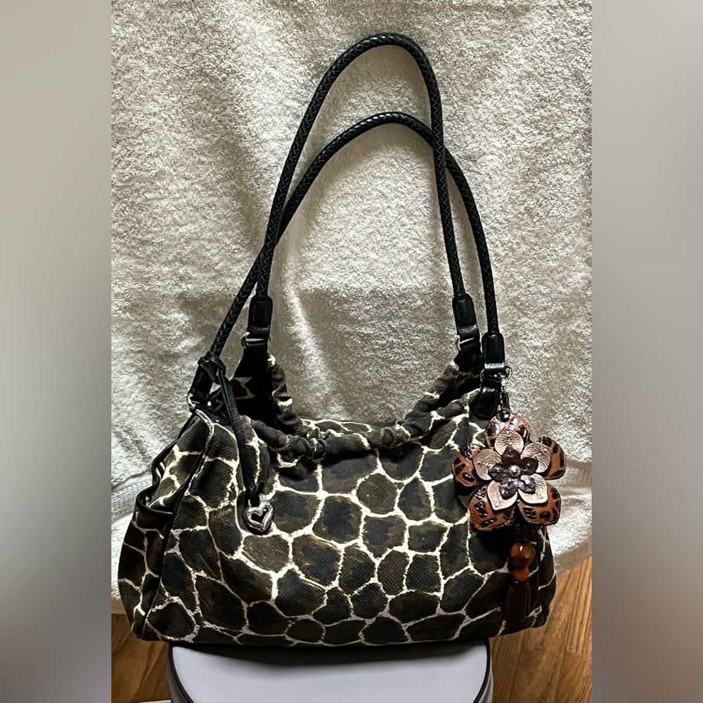 Brighton Giraffe Print Hobo Bag Retired EUC - Picture 3 of 16